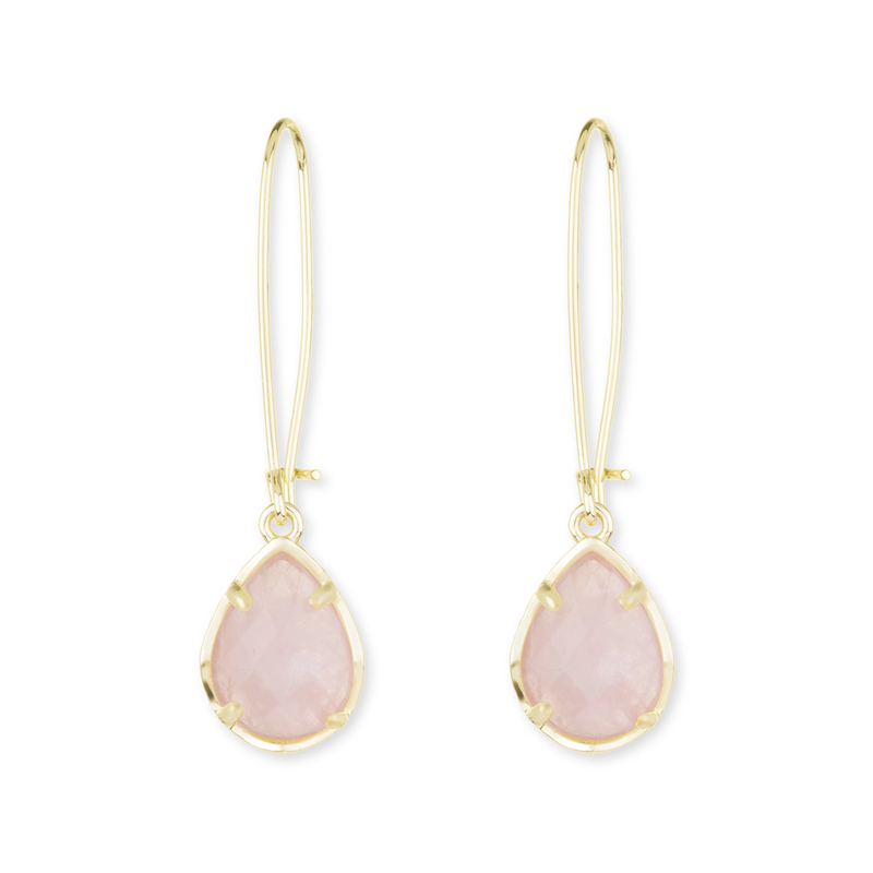 Kendra scott deals rose quartz earrings