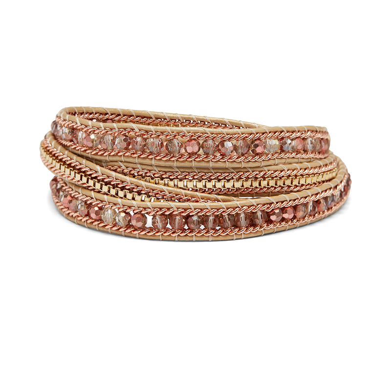 Rocksbox Rose Gold and Gold Wrap Bracelet by Nakamol