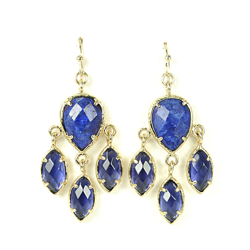 Blue Chandelier Earrings By Kendra Scott, Kendra Scott Silver Chandelier Earrings