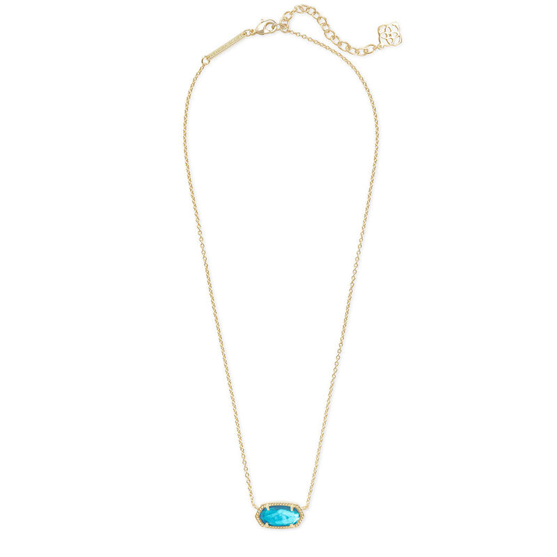 Kendra Scott Elisa Necklace Gold Light Blue Illusion – D'ore Jewelry