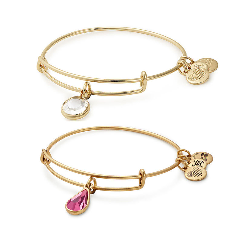 Rocksbox: Crystal and Pink Charm Bracelet Set by ALEX AND ANI