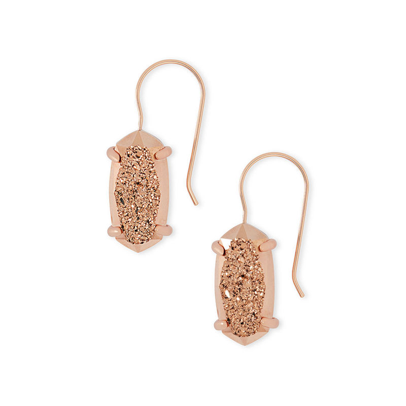 Golden Druzy Drop Earrings