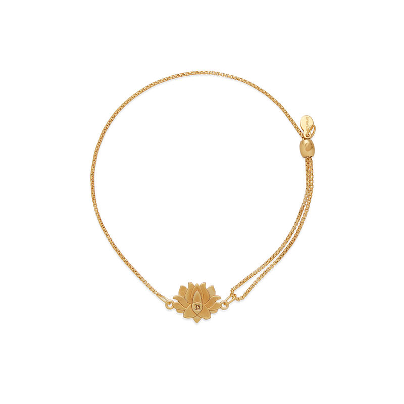 Rocksbox: Lotus Peace Petals Pull Bracelet by ALEX AND ANI