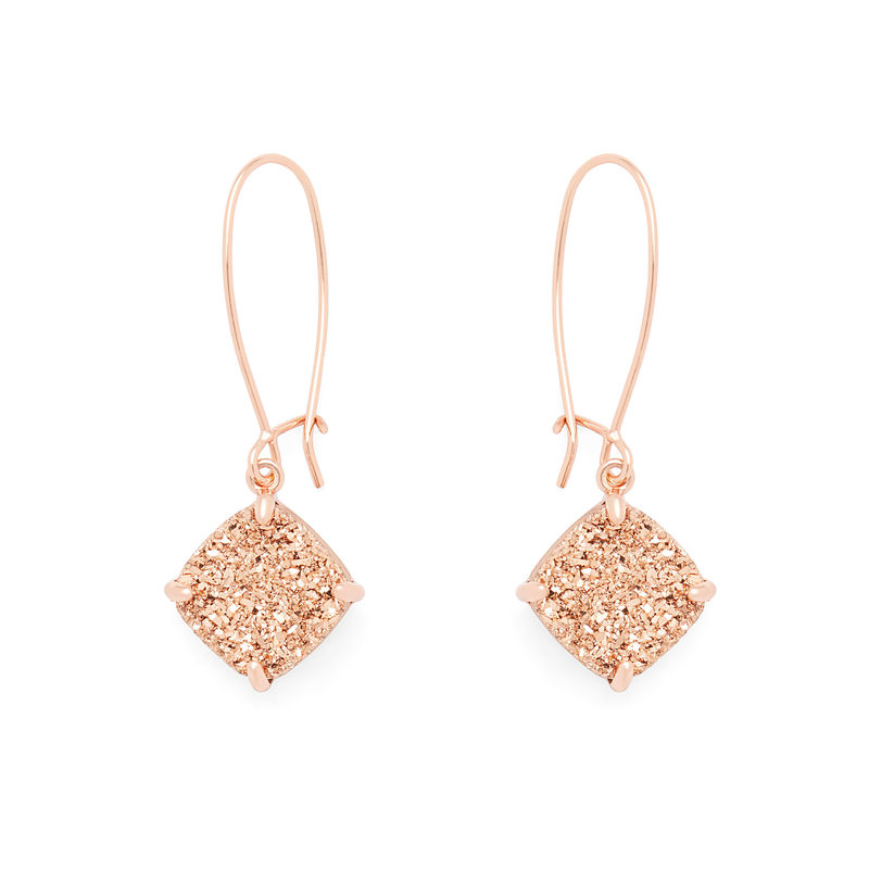 Rose Gold Druzy Earrings