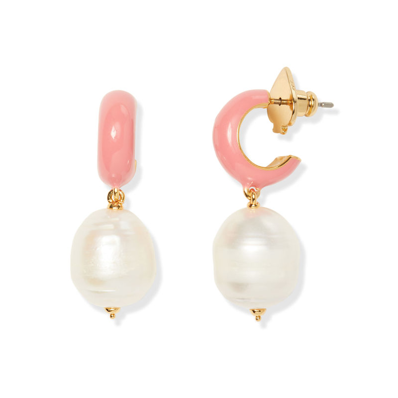 Rocksbox Candy Drop Enamel Pearl Huggies by Kate Spade