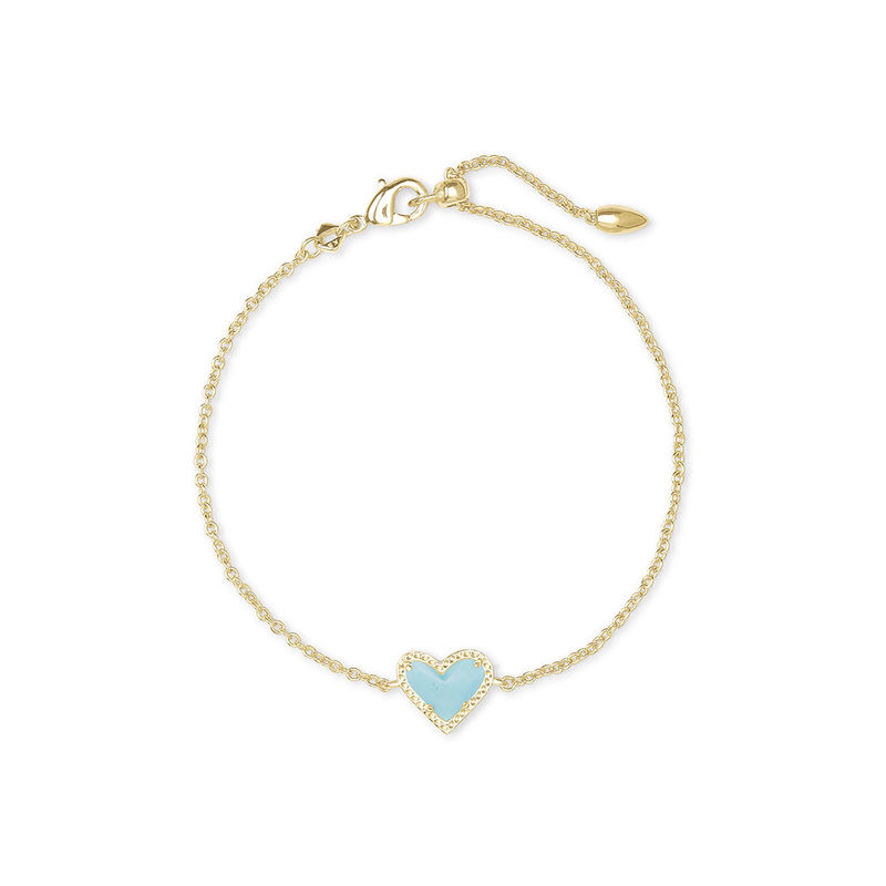 Ari Heart Delicate Chain Bracelet in Sterling Silver