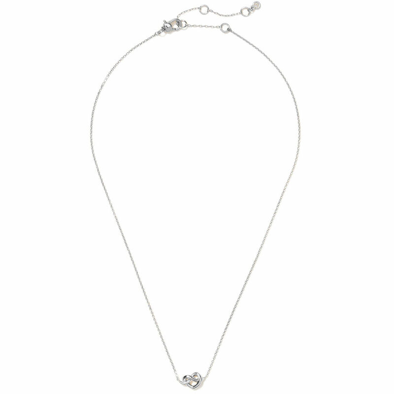 Kate spade monogram silver on sale necklaces