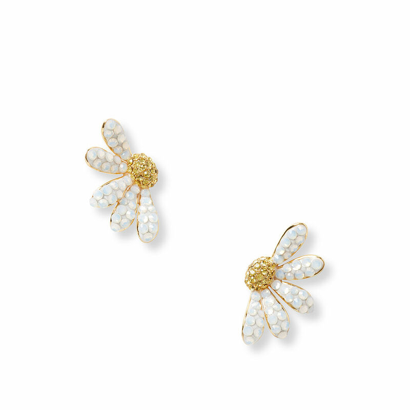 Daisy Studs | Neutral Marble Statement Earrings / Clay Earrings | Pink  Yellow White Speckled Flower Studs