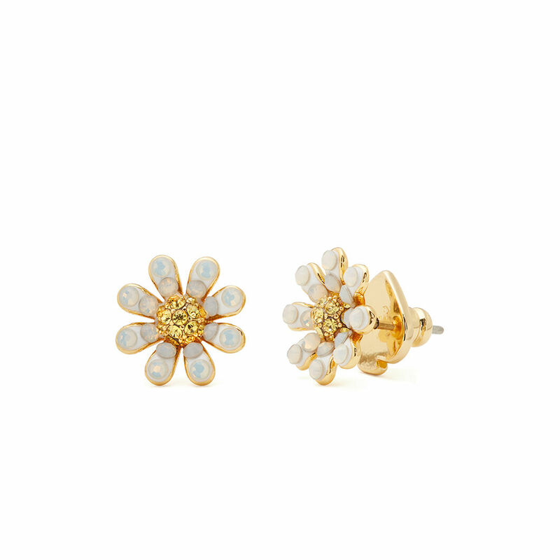 Dazzle Flower Stud Earring 14K Gold