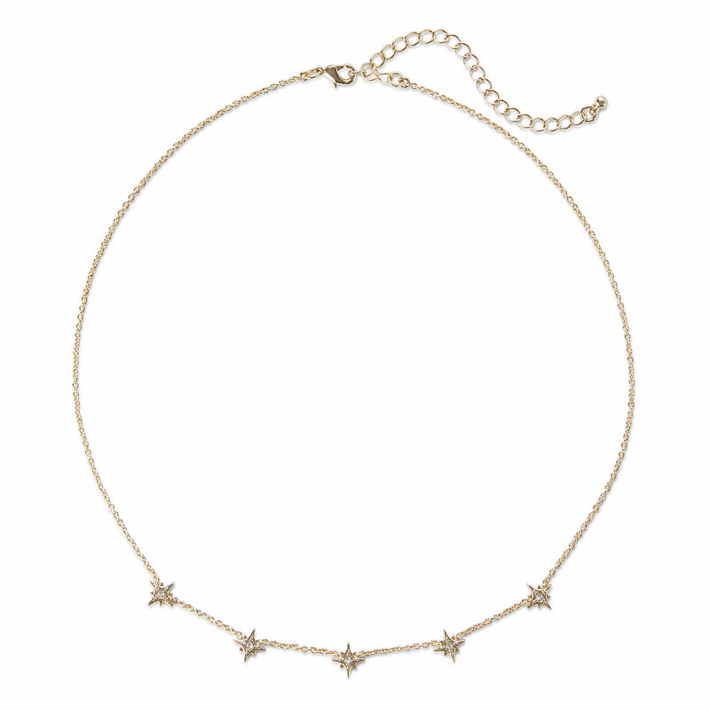 Gold necklace deals with little stars