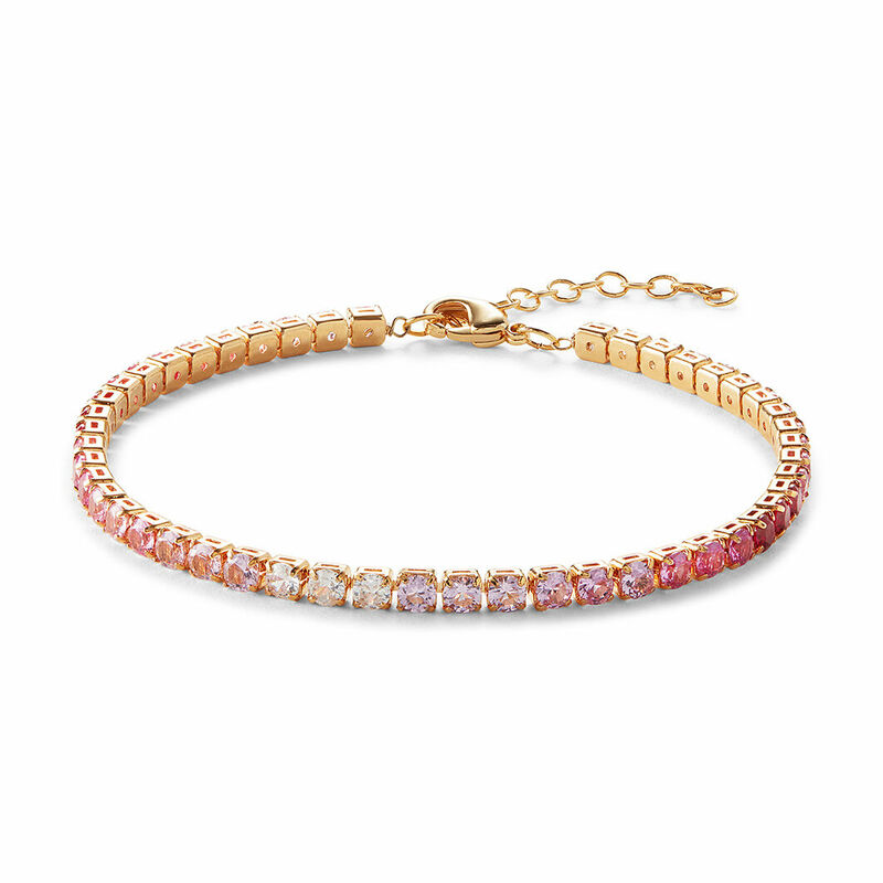 Rocksbox: Pink Ombre Tennis Bracelet by Sophie Harper