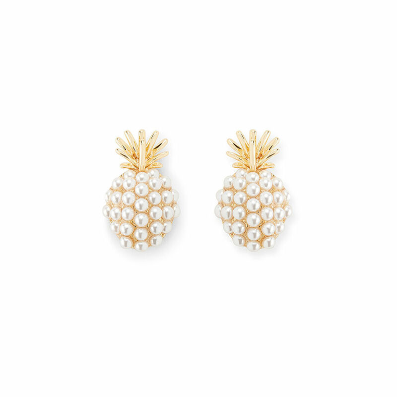 Pineapple Stud Earrings Pineapple Earrings Gold Studs Stud 