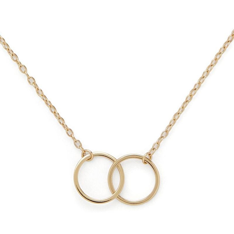 9ct Yellow Gold Interlocking Rings Necklace - Aleks Jewellers
