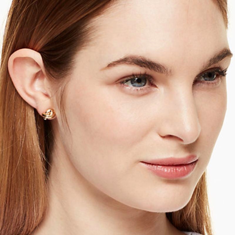 Kate spade gold 2025 knot earrings