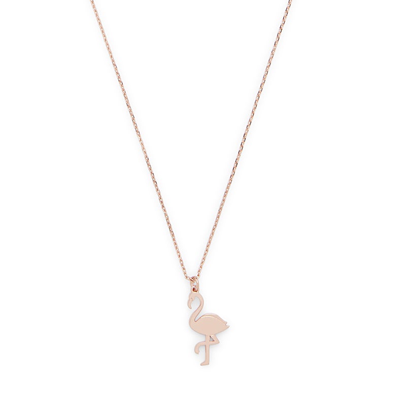 Kate Spade New York Bird's The Word Rose Gold Flamingo Pendant Necklace. |  eBay