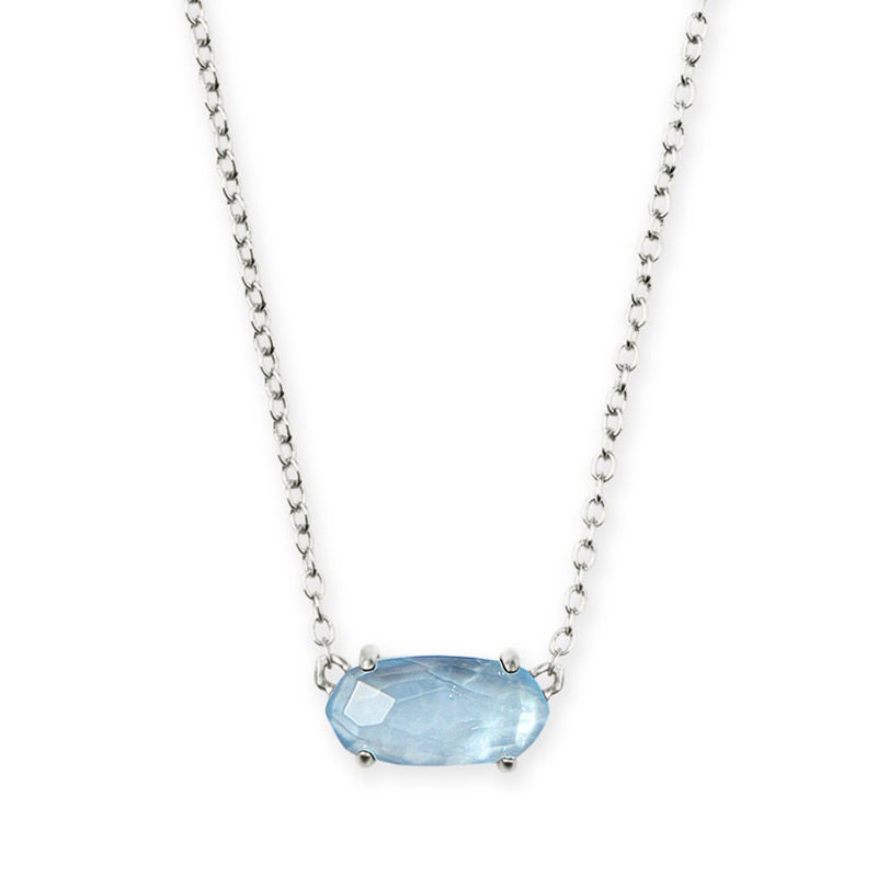 Pale Blue Round Crystal Necklace | Shop at TieMart – TieMart, Inc.