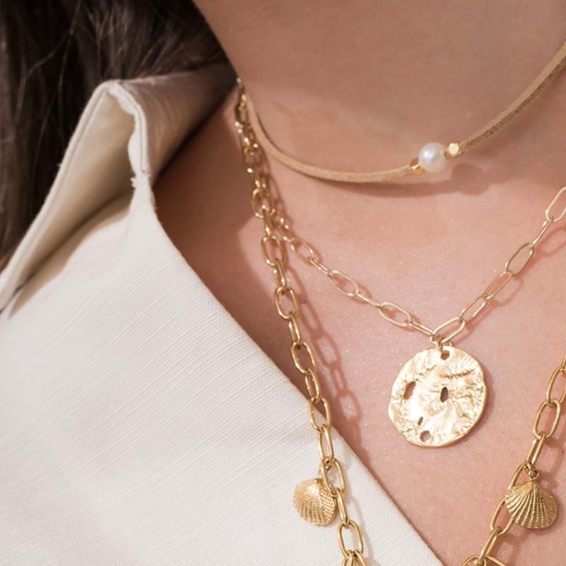 tess and tricia coin necklace