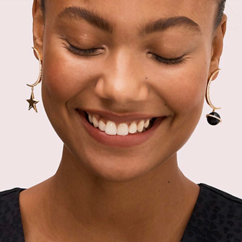 Rocksbox: Celestial Asymmetrical Earrings by Kate Spade