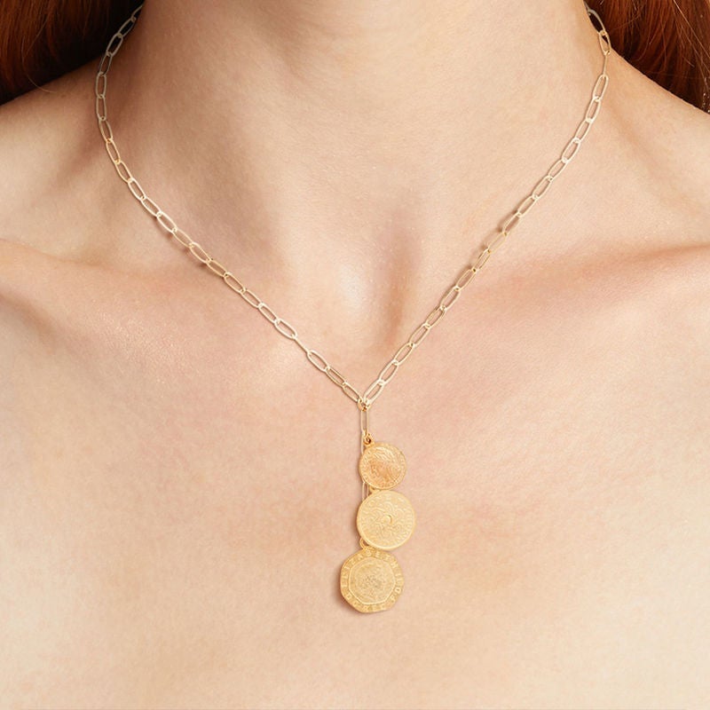 Buy Gold Design Light Weight Lakshmi Coin Necklace Designs