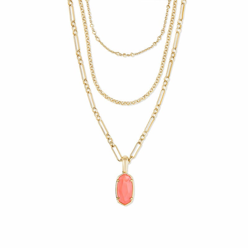 elisa gold triple strand necklace