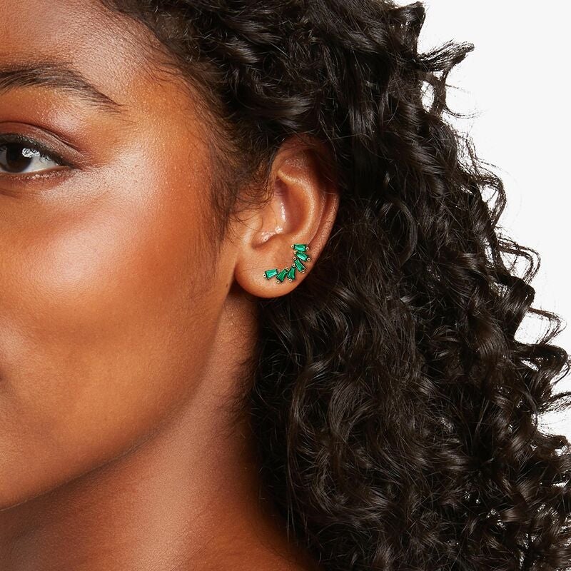 Emerald climber store earrings