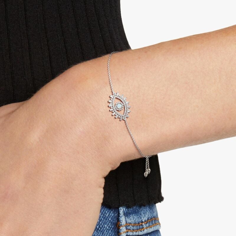 Evil eye deals slider bracelet