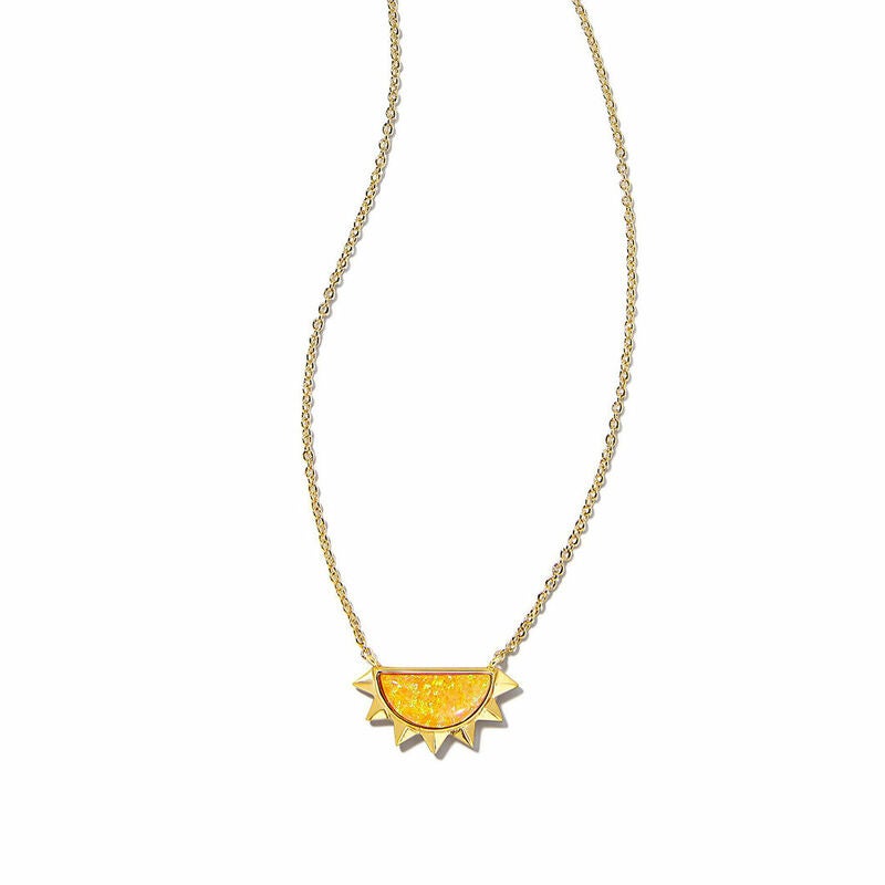 Kendra Scott Elisa Satellite Necklace Gold Yellow Opal – Smyth Jewelers