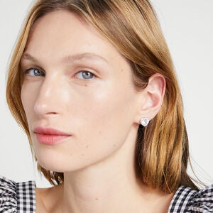 Kate spade pave 2025 heart earrings