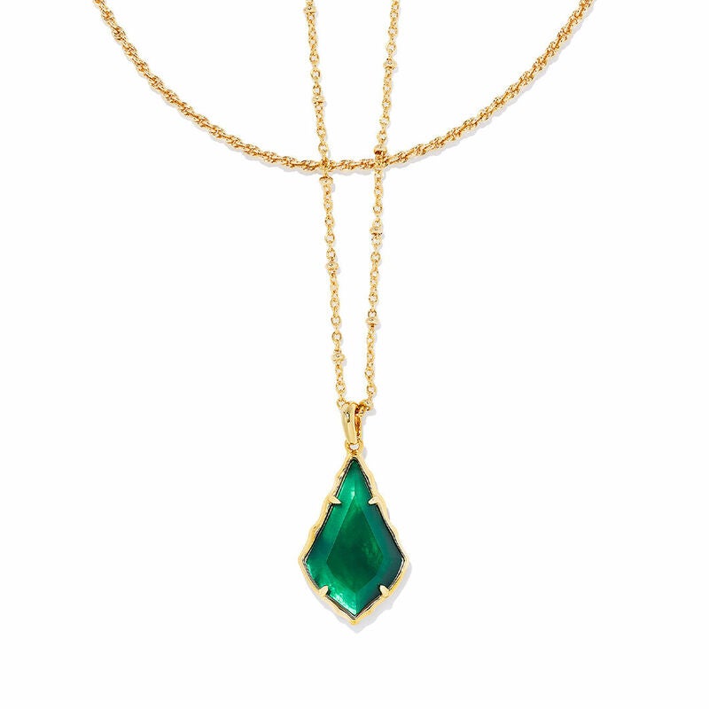 Kendra Scott Elisa Pendant Necklace In Emerald Cat's Eye | 4217713810 |  Borsheims