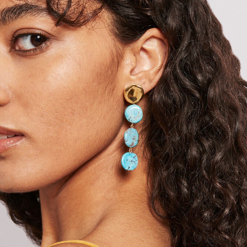 Rocksbox Four Tiered Coin Earrings by Chan Luu