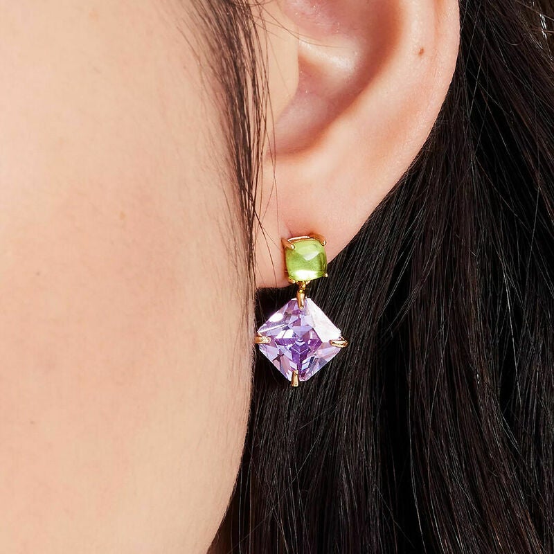 Women's Swirl Heart Crystal Stud Silver Plated Earrings : Amazon.in: Fashion